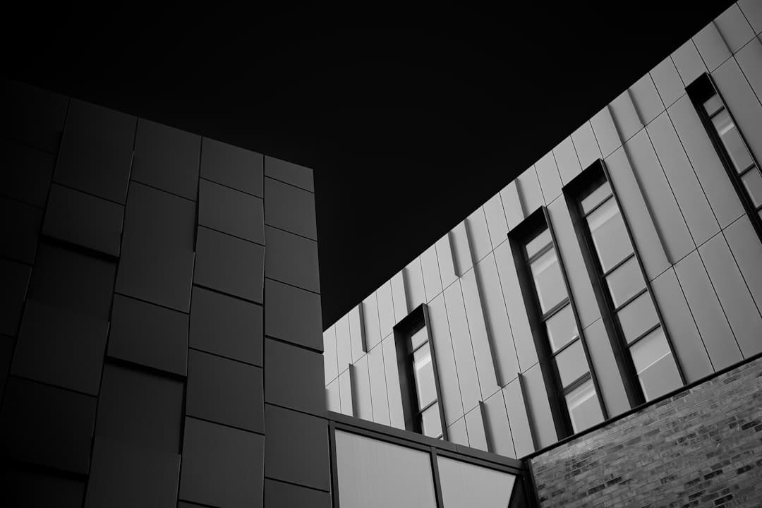 Geometric architecture representing analytical precision